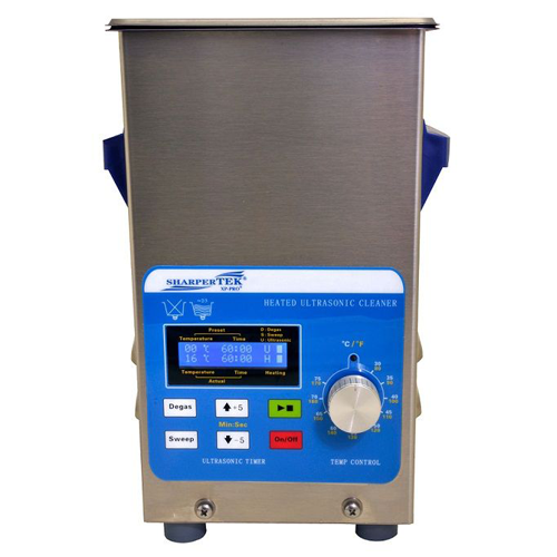 Sharpertek Stainless Steel Heated Ultrasonic Cleaner w/ Basket 2.5 L