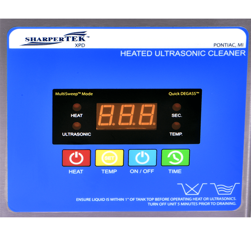 Sharpertek Stainless Steel Heated Ultrasonic Cleaner w/ Basket 2.5 L